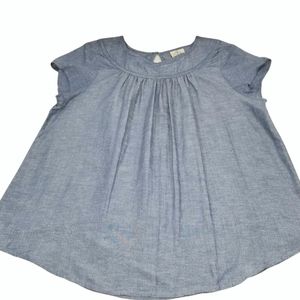 NEW St. John's Bay Women Blue Blouse Chambray Size M